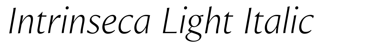 Intrinseca Light Italic